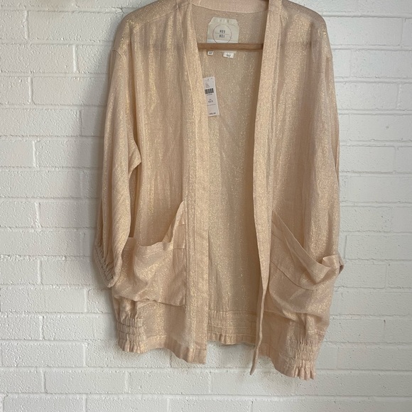 NWT Anthropologie Hei Hei Shimmer Daybreak Jacket. 3/4 Sleeve. XS/S - Picture 3 of 7